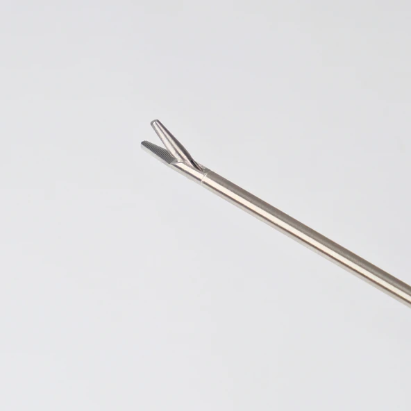 Laparoskopik Düz Needle Holder - Plastik Saplı - PraticMed
