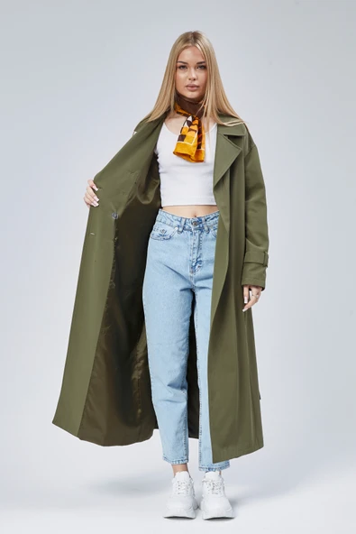 Oversize Rüzgarlık Detaylı Trençkot - 12