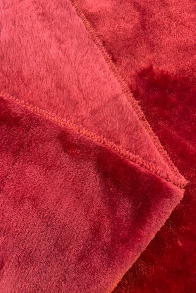 Warm Embrase Kırmızı Çift Kişilik Peluş Battaniye - 4