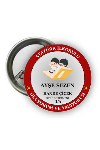 Özcan Tasarım Okuyorum ve Yazıyorum Rozeti - Okuma Bayramı Rozeti ( 24 Adet ) ürün görseli