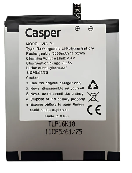 Casper Via P1 Uyumlu Batarya Pil Sıfır Orijinal ürün görseli 1