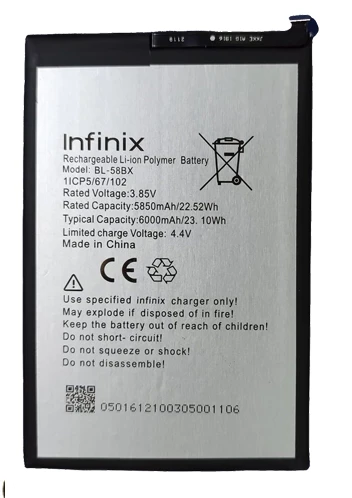 Infinix HOT 11 PLAY Uyumlu Batarya Pil Sıfır Orijinal ürün görseli 1