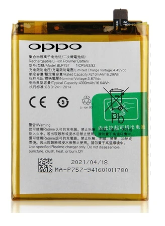 Oppo Realme 6i - Blp757 - Uyumlu Batarya Pil Sıfır Orijinal