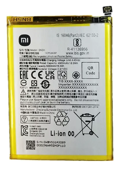 Xiaomi Redmi NOTE 11 R - BN 5H - Uyumlu Batarya Pil Sıfır Orijinal ürün görseli 1