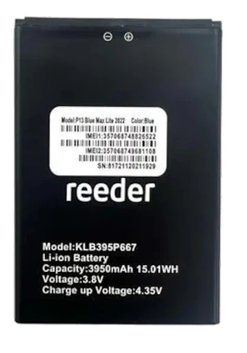 Reeder P13 Blue Max Pro Lite 2022 Uyumlu Batarya Pil Sıfır Orijinal