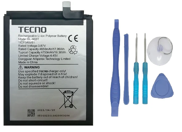 Tecno Camon 18 PRIMER Uyumlu Batarya Pil Sıfır Orijinal + TAMİR SETİ ürün görseli 1