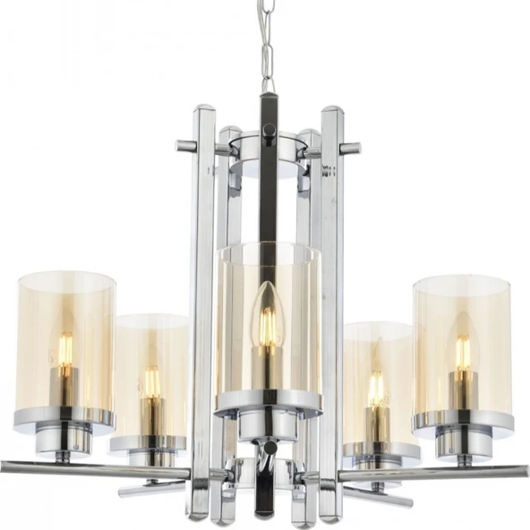 Avonni AV-4209-5K Krom Kaplama Modern Avize  E14 - 3