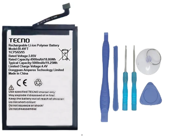 Tecno Spark 8T Uyumlu Batarya Pil Sıfır Orijinal + TAMİR SETİ ürün görseli 1