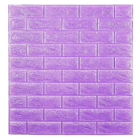 Renkli Duvarlar Kendinden Yapışkanlı 70x77cm 10 Adet Taş Duvar Kağıdı Paneli - 2