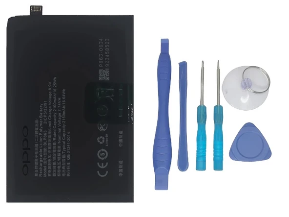 Oppo Reno 6 - BLP863 - Uyumlu Batarya Pil Sıfır Orijinal + TAMİR SETİ ürün görseli 1