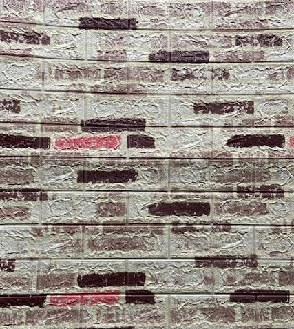 Renkli Duvarlar Kendinden Yapışkanlı 70x77cm 10 Adet Taş Duvar Kağıdı Paneli - 11