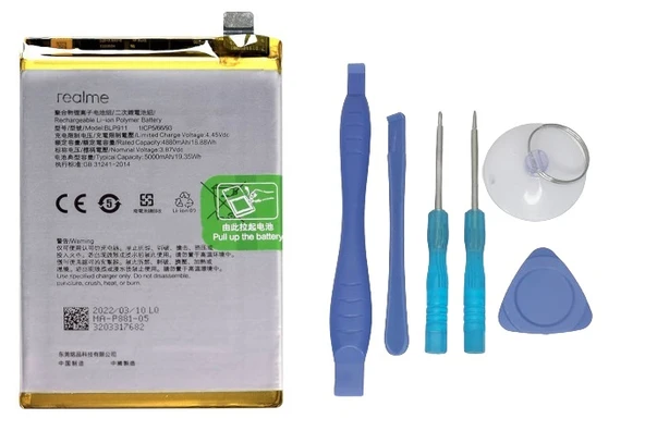 Oppo Realme 9İ -  Blp911 - Uyumlu Batarya Pil Sıfır Orijinal + TAMİR SETİ ürün görseli 1