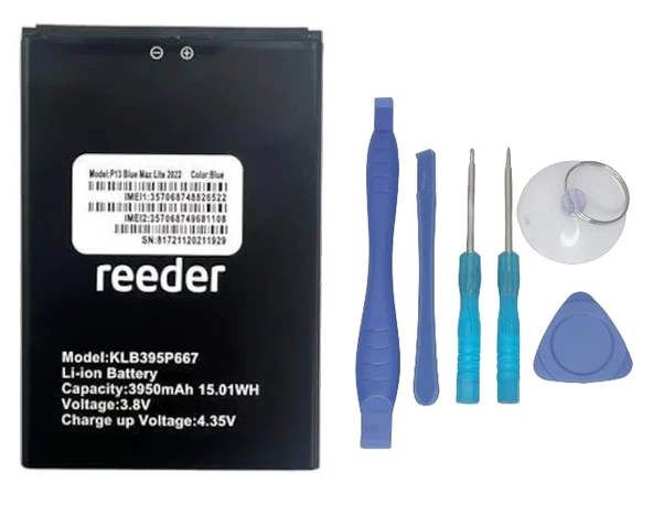 Reeder P13 Max Uyumlu Batarya Pil Sıfır Orijinal + TAMİR SETİ ürün görseli 1
