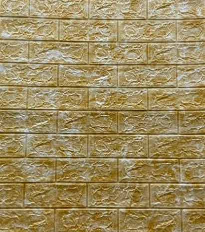 Renkli Duvarlar Kendinden Yapışkanlı 70x77cm 10 Adet Taş Duvar Kağıdı Paneli - 5