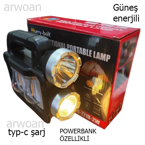 ARWOAN ÇOK FONKSİYONLU TAŞINABİLİR LAMBA, EL FENERİ - 6