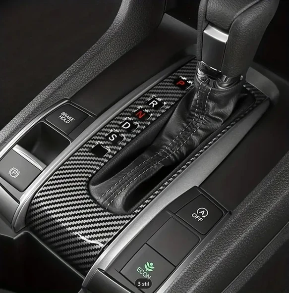 Honda Civic FC5 FK7 2016-2021 İçin Uyumlu Otomatik Vites Kaplama - 3
