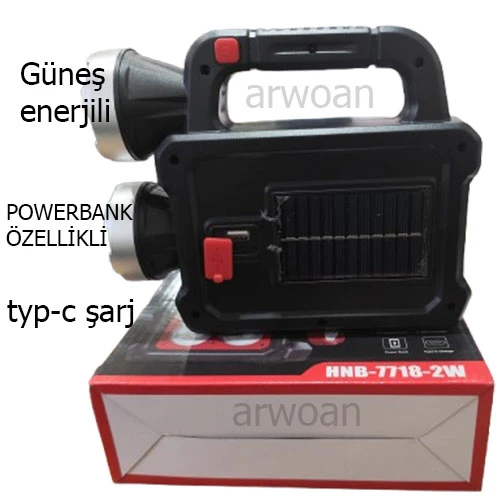 ARWOAN ÇOK FONKSİYONLU TAŞINABİLİR LAMBA, EL FENERİ - 4