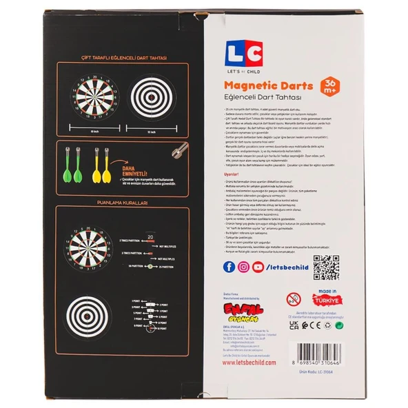 Nessiworld  31064-LC Eğlenceli Manyetik Dart -Lets be Child - 5