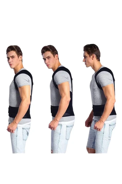 Özel Üretim Omurga Sırt Kas Güçlendirici Sırt Boyun Omuz Doğru Duruş Rahat Erkek Dik Duruş Korsesi - 4