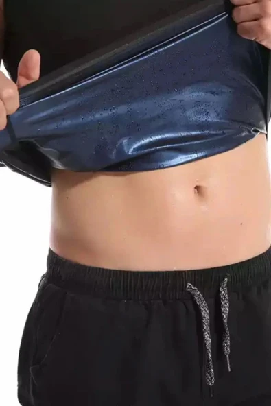 Özel Üretim Terleme Hızlandırıcı Rahat Şık Destekleyici Termal Sauna Erkek Atlet - 2