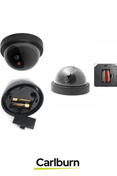 Premium 5 Metre Algılayan Kırmızı Işıklı Hareket Sensörlü Pilli Güvenlik Caydırıcı Dome Kamera - 3