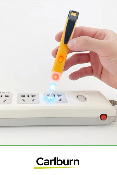 Özel Güvenilir Elektrik Kontrol Led Işıklı Hat Tespit Edici Temassız Kablo Priz Voltaj Test Cihazı - 3