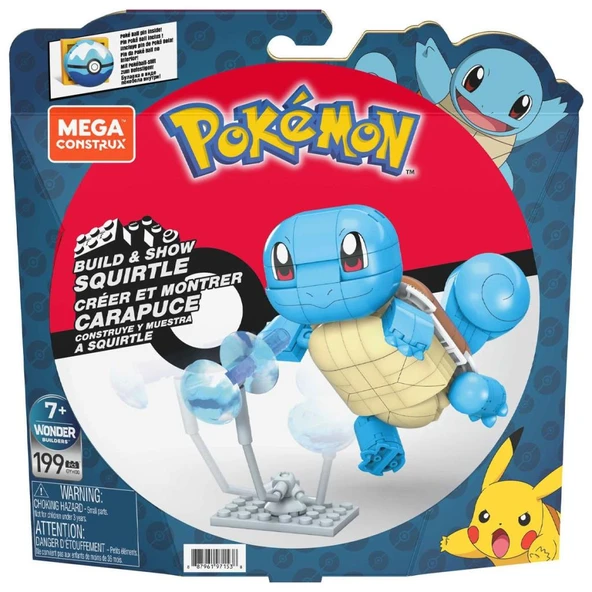 GYH00 MEGA™ Pokémon™ Squirtle - Yap ve Oyna Figürler 199 parça +7 yaş