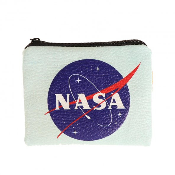 MAVİ NASA TASARIMLI SÜET BOZUK PARA CÜZDANI