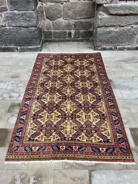 177 x 285 cm Büyük Boy Uşak Halısı El Dokuma Yün Oryantal Antik Halı