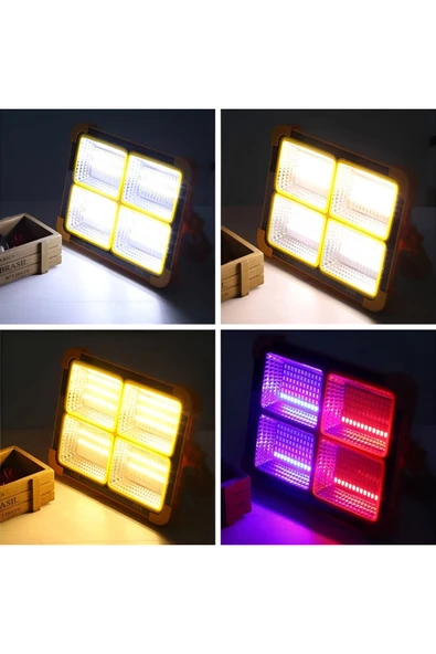 Güneş Enerjili Porjektör - Solar Led Projektör - 200w Güneş Enerjili, Ip65 Su Geçirmez, S.o.s Modu Ile Güçlü Aydınlatma - 3