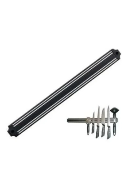 55 cm Duvara Monte Çift Mıknatıslı Bıçak Askısı Kepçe Asma Tutucu Mıknatıs Askılığı Bıçaklık - 4