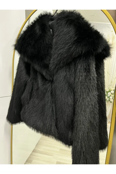Şal Yaka Siyah Kürk - 3