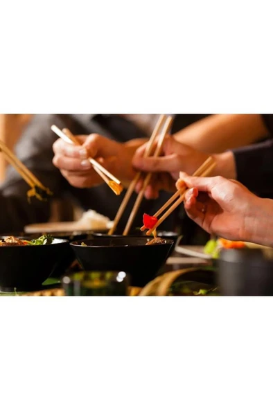 10 Çift 24 cm Ahşap Çin Chopsticks Yemek Çubukları Yıkanabilir Kore Noodle Sushi Çubuk Suşi Çubuğu - 5