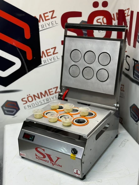 Sönmez Vakum 70 Mm Sos Kabı Yapıştırma Kapatma Makinesi Dürüm Sosu Paketleme Makinası - Resim 2