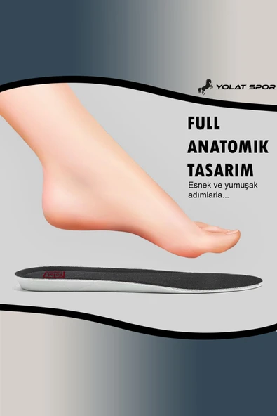 87X Yumuşak Ortopedik Tabanlık,rahat Tabanlık,konfor Tabanı,spor Tabanlığı,erkek,kadın,siyah - 6
