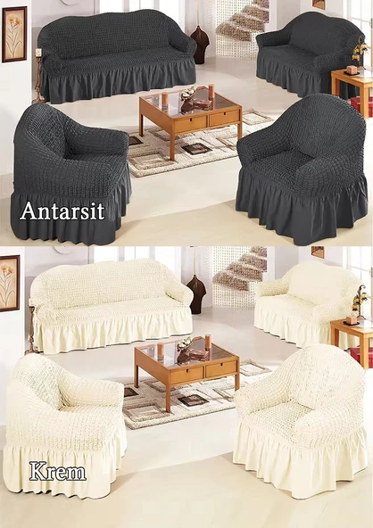 upmall Bürümcük Koltuk ,kanepe , Çekyat Örtüsü, Lastikli Koltuk Kılıfı 3311TAKIM ürün görseli 1