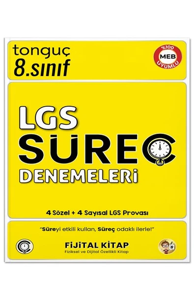 8. Sınıf LGS Süreç Denemeleri 4 Sözel 4 Sayısal Deneme - Tonguç Yayınları