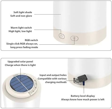 Kamp Güneş Enerjisi, Asılı Şarj Edilebilir Dış Mekan Solar Şarj Acil Durum Lambası Gece Lambası, - 6