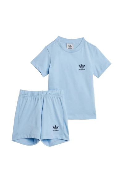 adidas SHORT TEE SET Bebek  Mavi  Eşofman JI5811