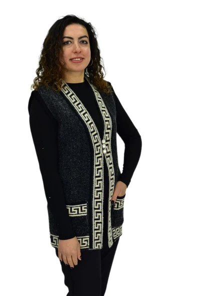 Kadın Anne Cepli Triko Yelek BGL-ST04134 - 8