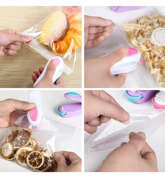 Pilli Poşet Ağzı Kapatıcı Plastik Paket Ambalaj Ağız Yapıştırma Kapatma Vakumlama Aparatı Magnetli - 5