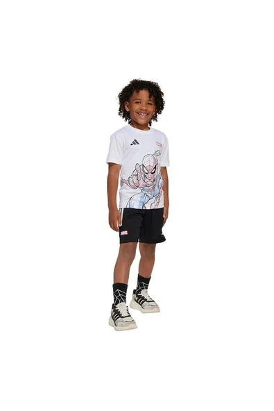 adidas Unisex Çocuk   Eşofman LK MRVL SM TSET JF3655 - Resim 2