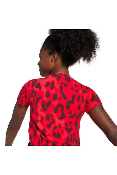 adidas JG FI AOP T Unisex Çocuk  Kırmızı  T-shirt JJ4794 - Resim 4