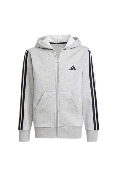 adidas Unisex Çocuk   Sweatshirt J 3S FL FZ HD JD6493 - 9
