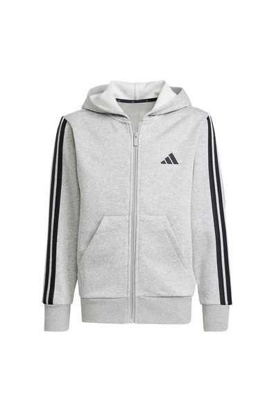 adidas Unisex Çocuk   Sweatshirt J 3S FL FZ HD JD6493 - 10