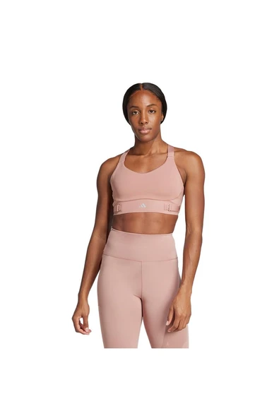 adidas FASTIM L HS BRA Kadın  Pembe  Sporcu Sütyeni JI7979 - 3