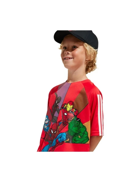 adidas Çocuk   T-shirt LK MRVL SM T JF3654 - Resim 7