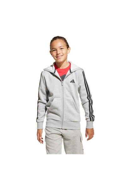 adidas Unisex Çocuk   Sweatshirt J 3S FL FZ HD JD6493 - 1