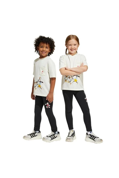 adidas Unisex Çocuk   Tayt LK DY MM LEG JF3647 - Resim 7