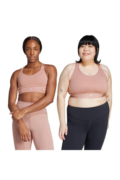 adidas FASTIM L HS BRA Kadın  Pembe  Sporcu Sütyeni JI7979 - 10
